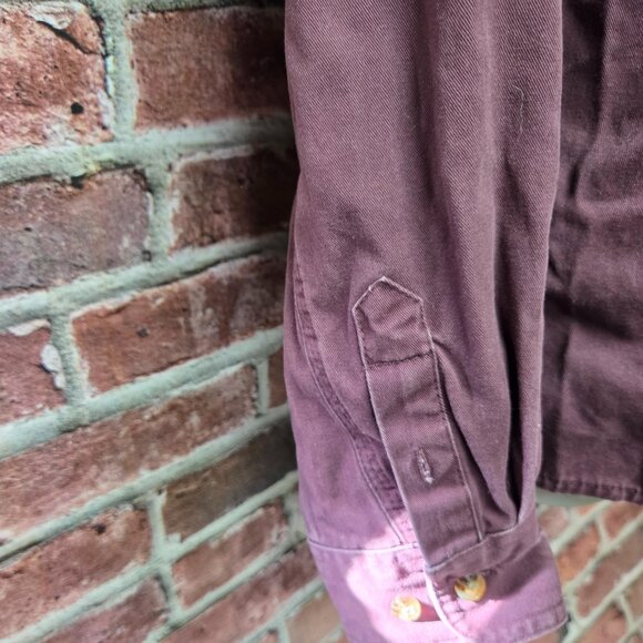 Men's WRANGLER Riggs Workwear Button Down Utility Denim Shirt Medium - Picture 6 of 8